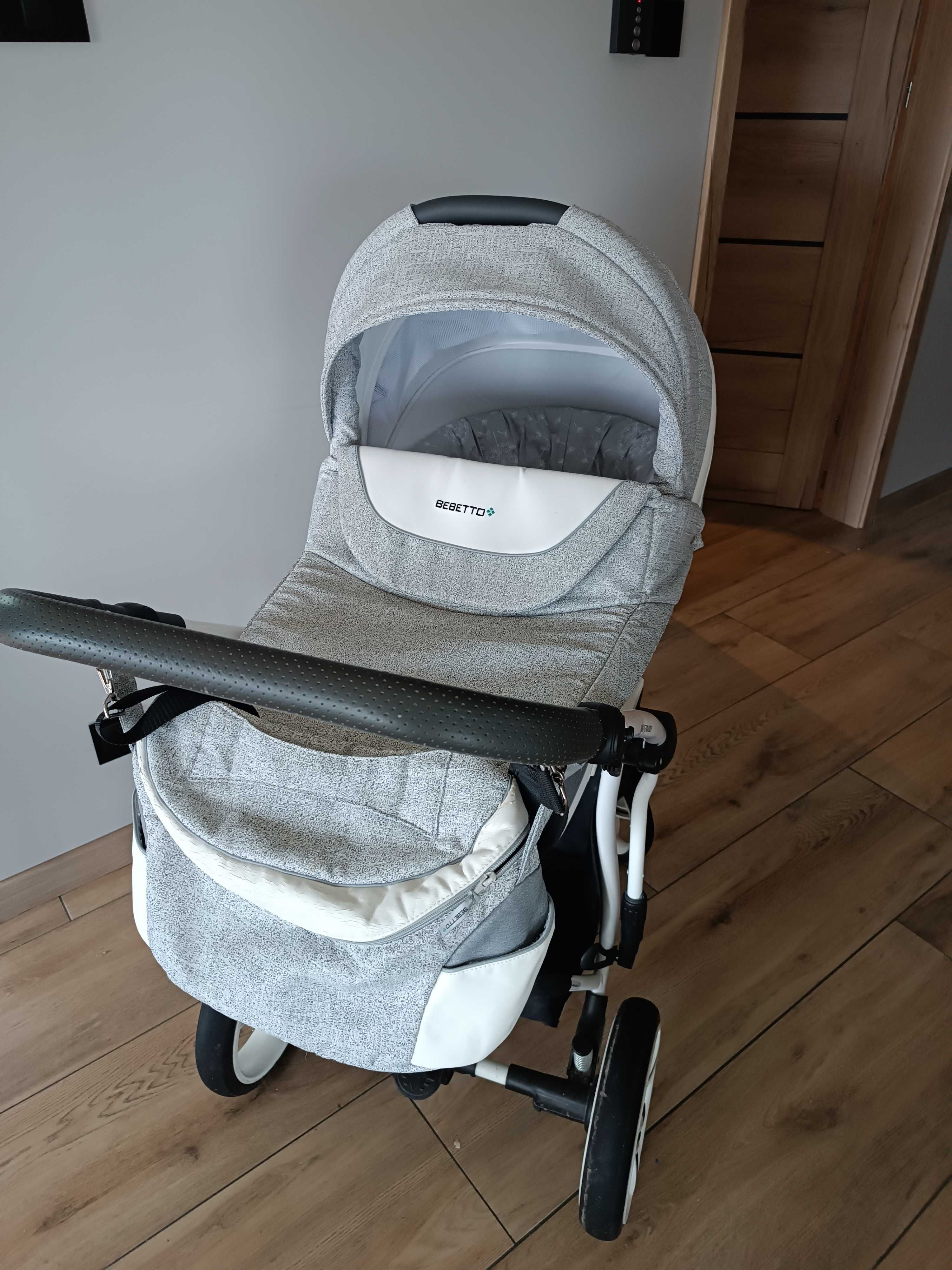 Wózek Bebetto murano 2w1, plus maxi Cosi z adapterami do wózka