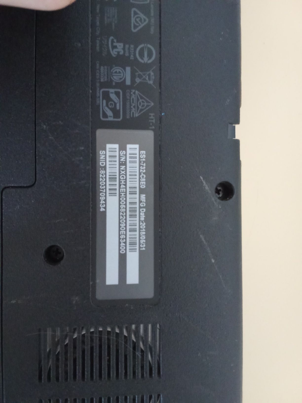 ACER ASPIRE ES1-732, 17.3,  INTEL N3350, DDR3L