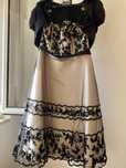 Vestido de cerimónia com casaco, usado apenas uma vez. 1 vez