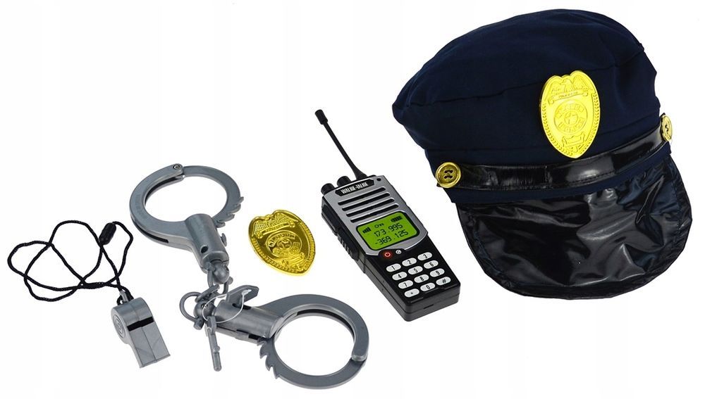 Strój Policjanta Kostium Przebranie Akcesoria Czapka Mały Policjant
