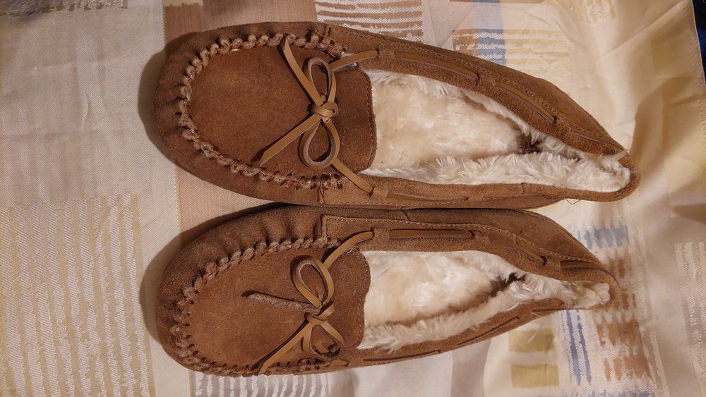 Мокасини замшеві з хутром фірми So