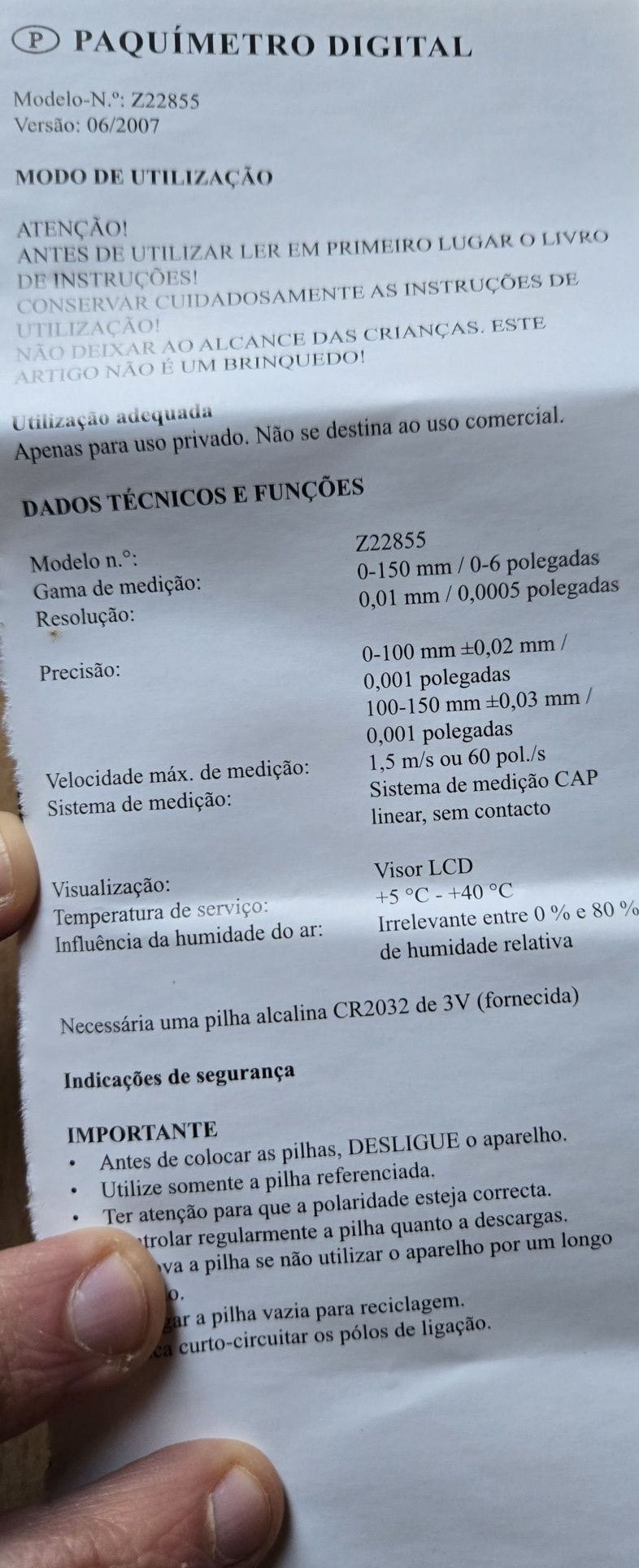 Paquímetro digital como novo