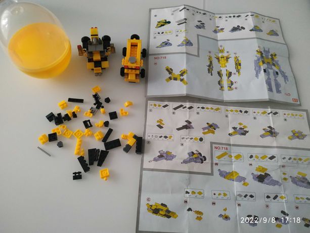 Мини Лего совместимый конструктор в яйце детали робота