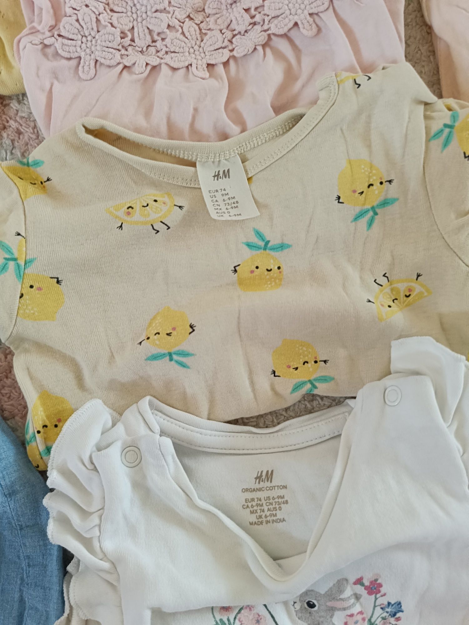 Mega paka zestaw dla dziewczynki na lato letnie 74 h&m smyk kapelusz b