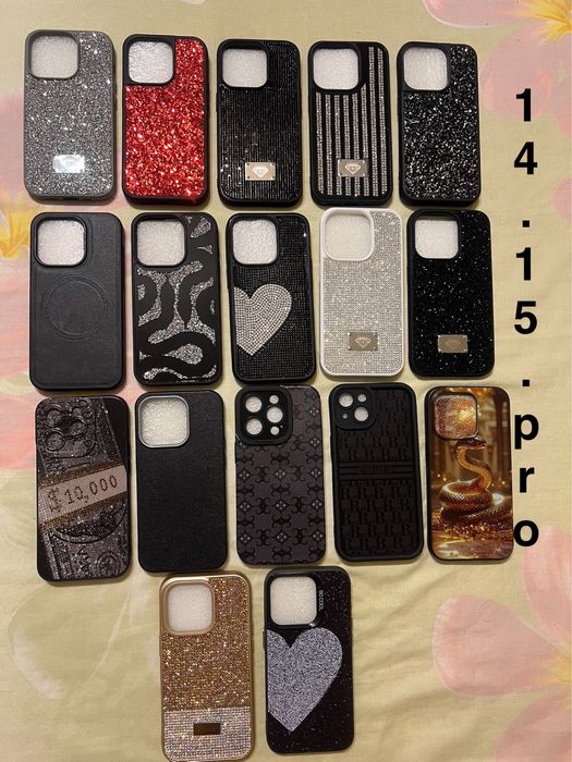 Чохол айфон з камінцями 12.13.14.pro и др