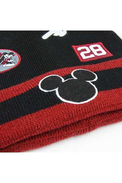 Gorro da moda Mickey Mouse preto com orelhas unissexo