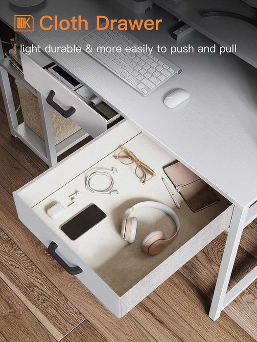 Nowe biurko / stół / stolik / blat / z szufladami /białe / ODK !A2598!