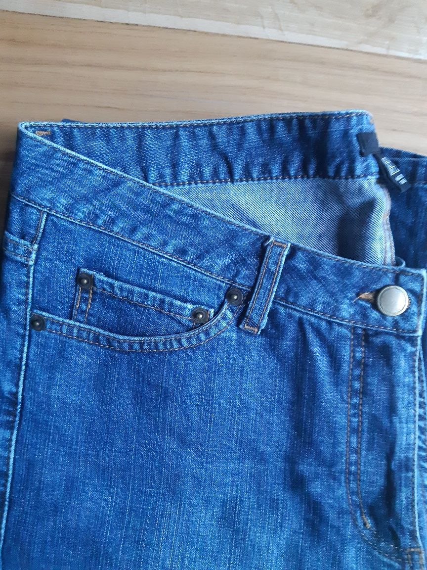 H & M zgrabne spodnie miękki denim blue r L i 42