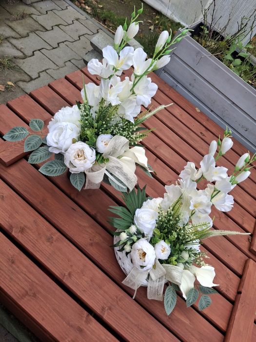 Kompozycja nagrobna, komplet stroików, zestaw na cmentarz