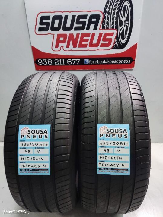 2 pneus semi novos 225-50r17 michelin - oferta dos portes 110 EUROS