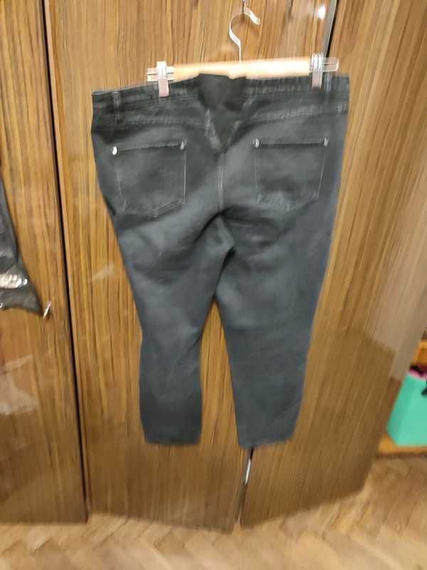 Jeansy skinny haft haftowane wyszywane kwiaty 14 16