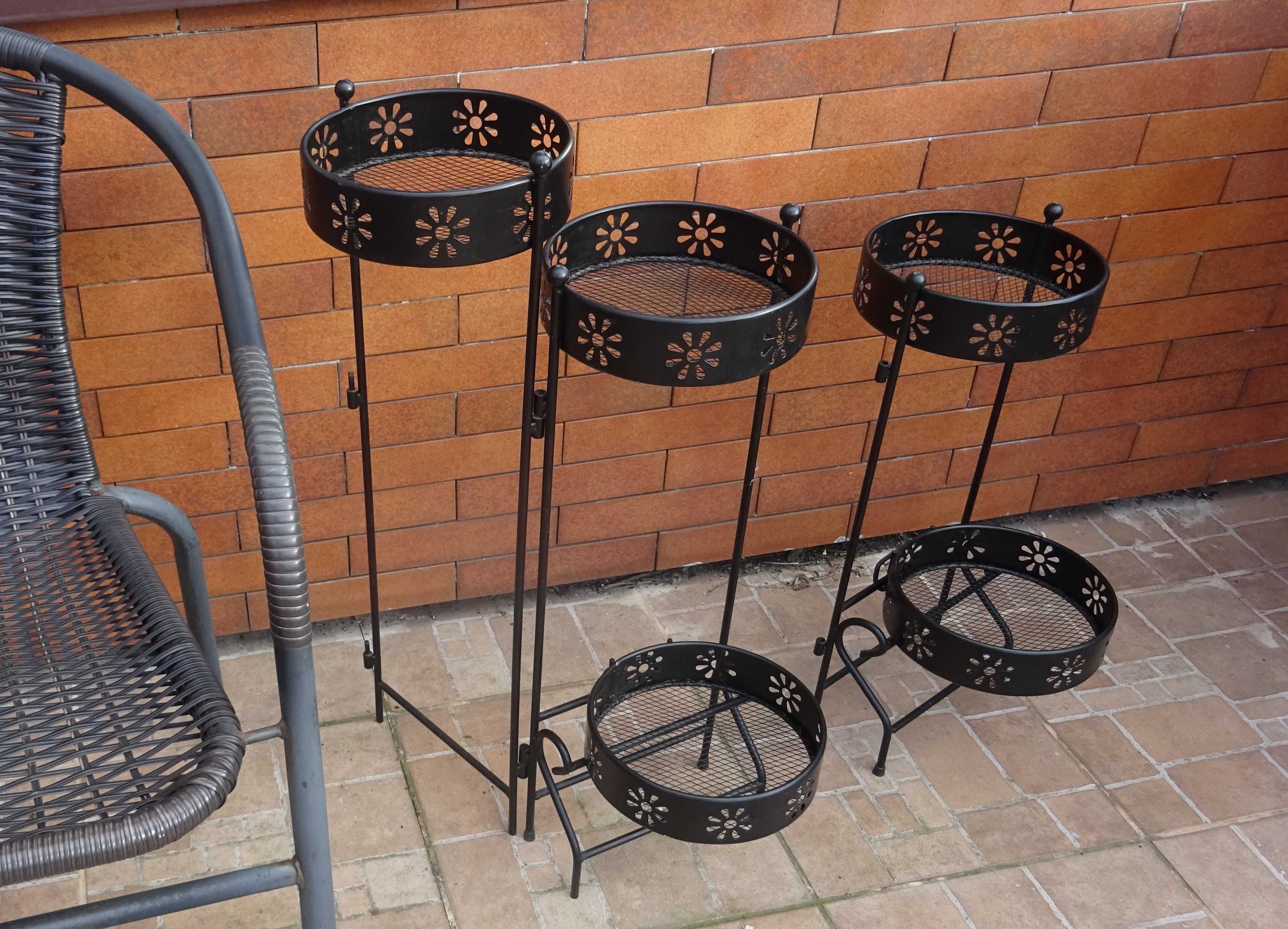 Metalowy kwietnik na 5 roślin