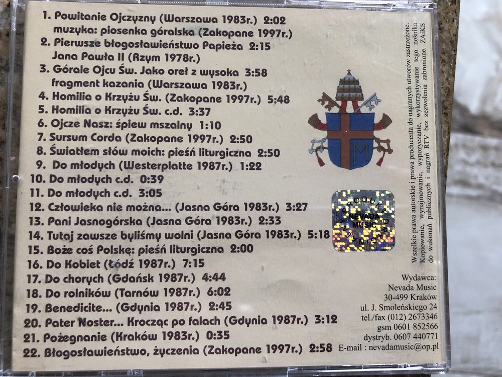 Jan Pawel II homilie CD