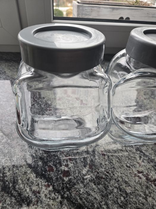 4 duże szklane pojemniki Ikea