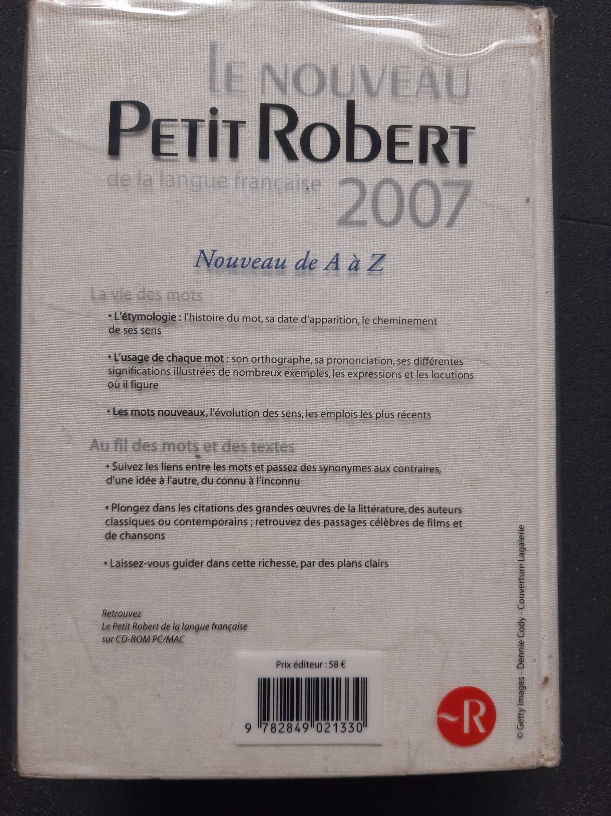Dicionário Le Nouveau Petit Robert de la langue française de 2007