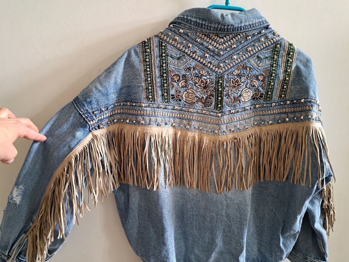 Kurtka jeans boho