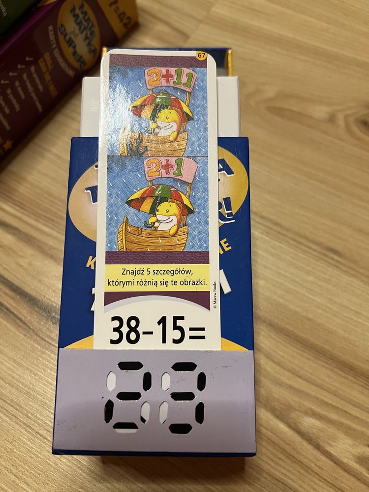 Karty edukacyjne matematyka jest super odejmowanie Egmont