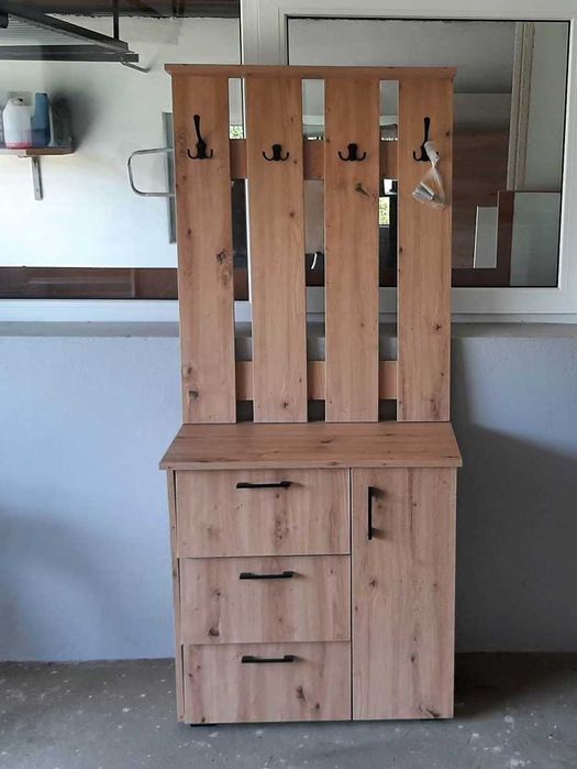NOWY Komplet do Przedpokoju Dąb Artisan