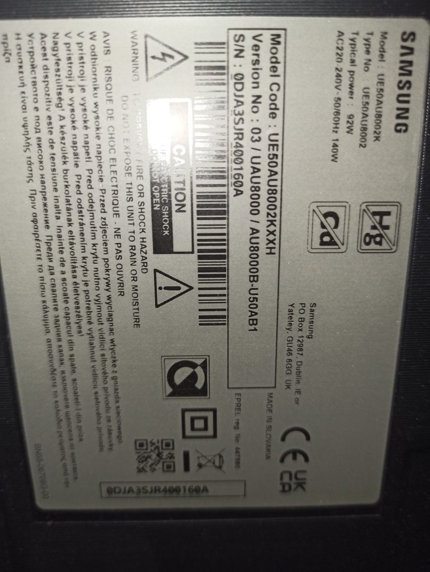 Samsung 50AU8002, Philips 55PUS6804, Sony 55W828B smart uszkodzone