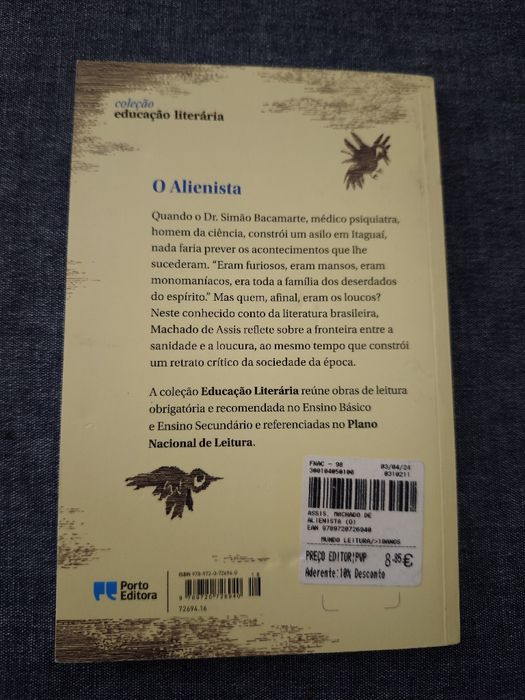 Livro O Aliienista