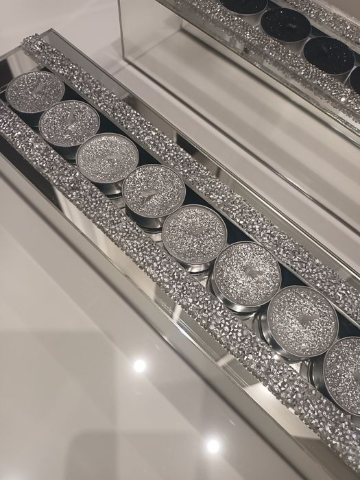 Świecznik lustrzany glamour