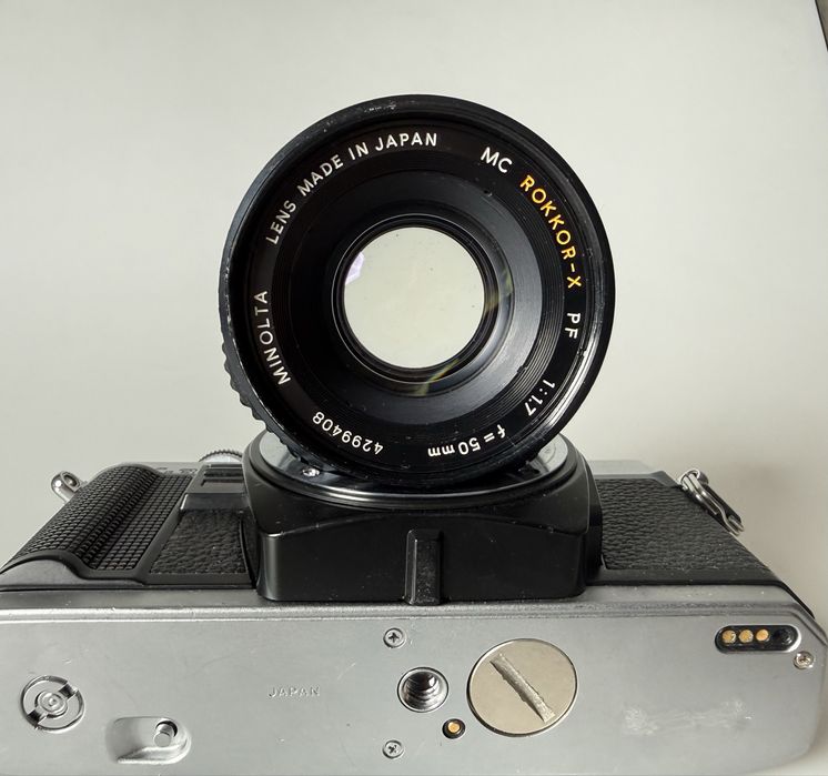 Плівкова Minolta x-370 з обʼєктивом Minolta Mc Rokkor-x PF 50/1.7