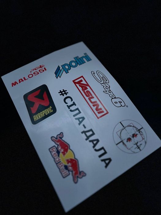 Наліпки 8 шт на мото А5