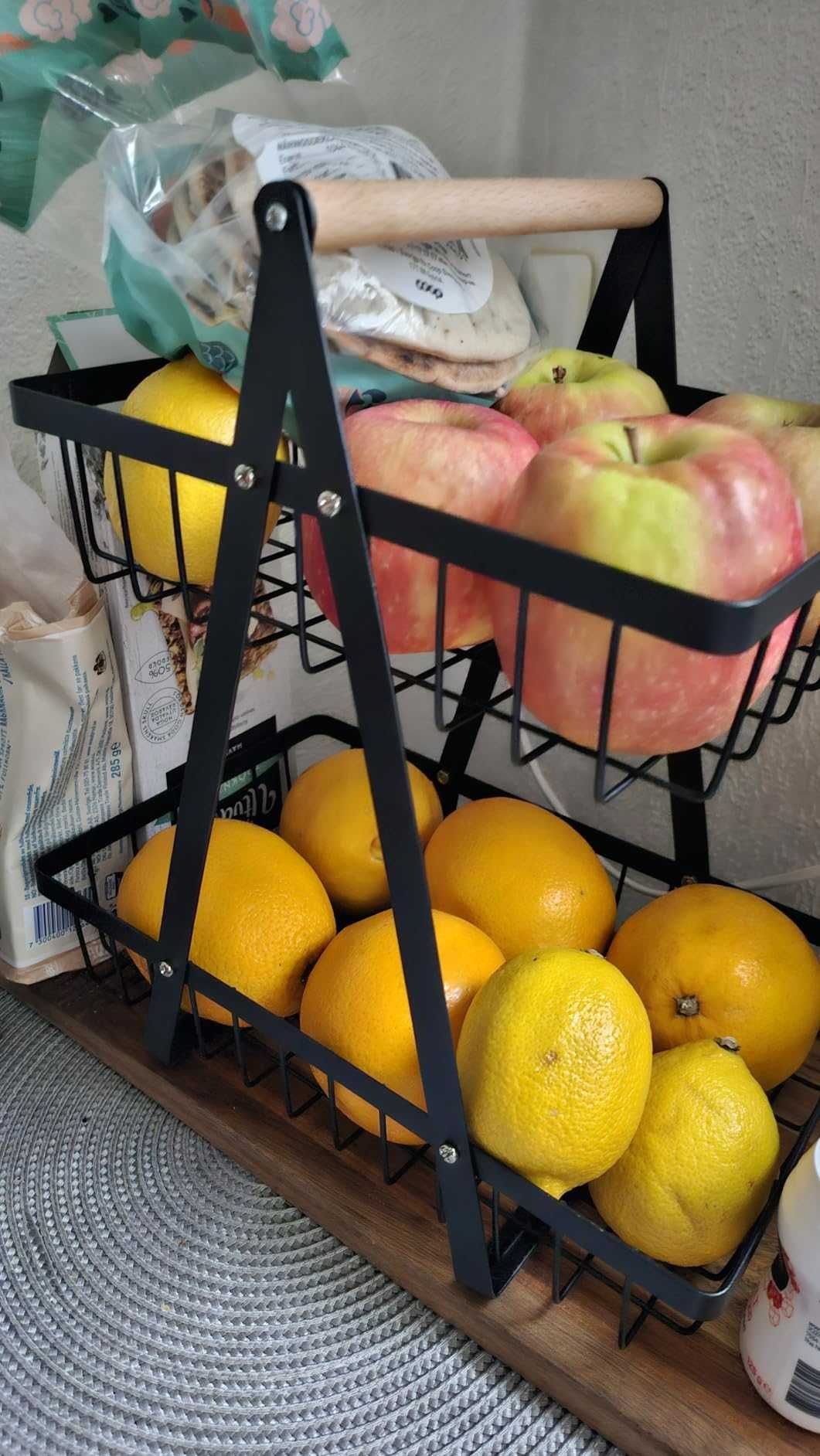 Stojak z koszykami na owoce warzywa do kuchni akcesoria kuchenne