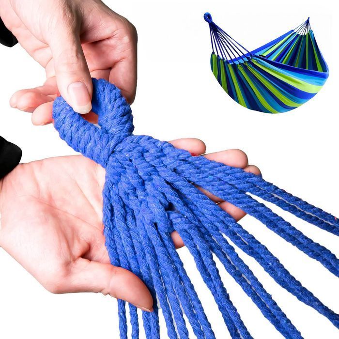 Hamak Ogrodowy Dwuosobowy Turystyczny Huśtawka do Ogrodu Mocny 250x150