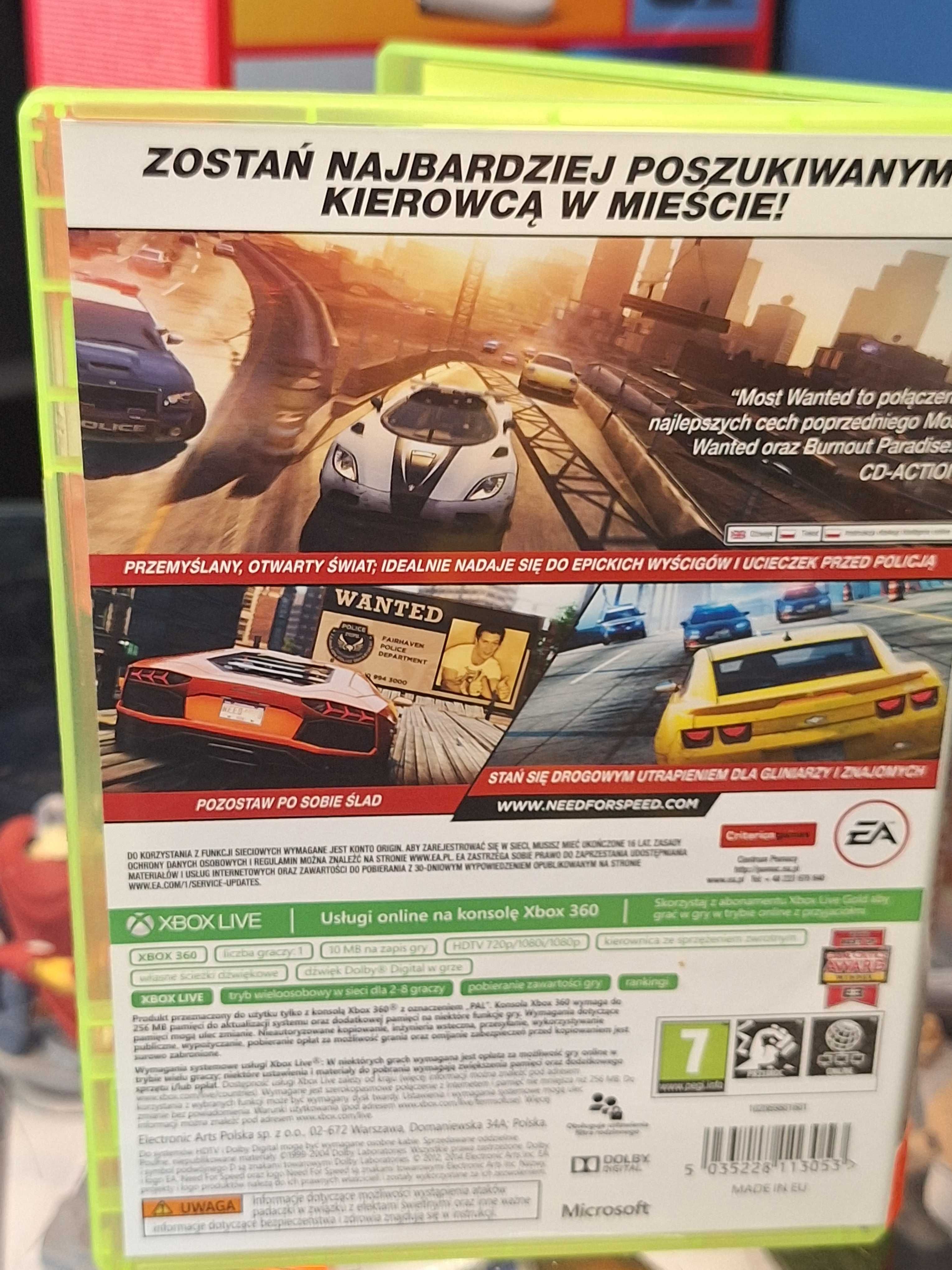 Need For Speed Most Wanted Xbox 360, BDB, Sklep Centrum Grania