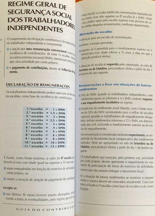 Livro Guia do Contribuinte / Guia do Beneficiário, Novo