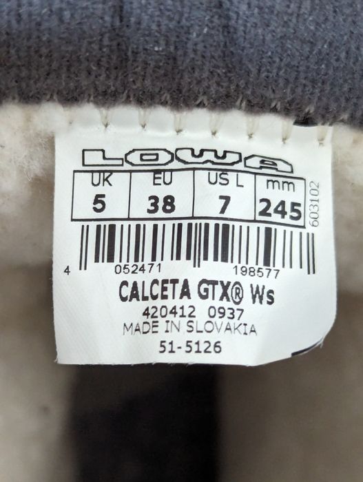 Lowa Calceta GTX Gore-Tex Ws термоботинки. Словакия. р39