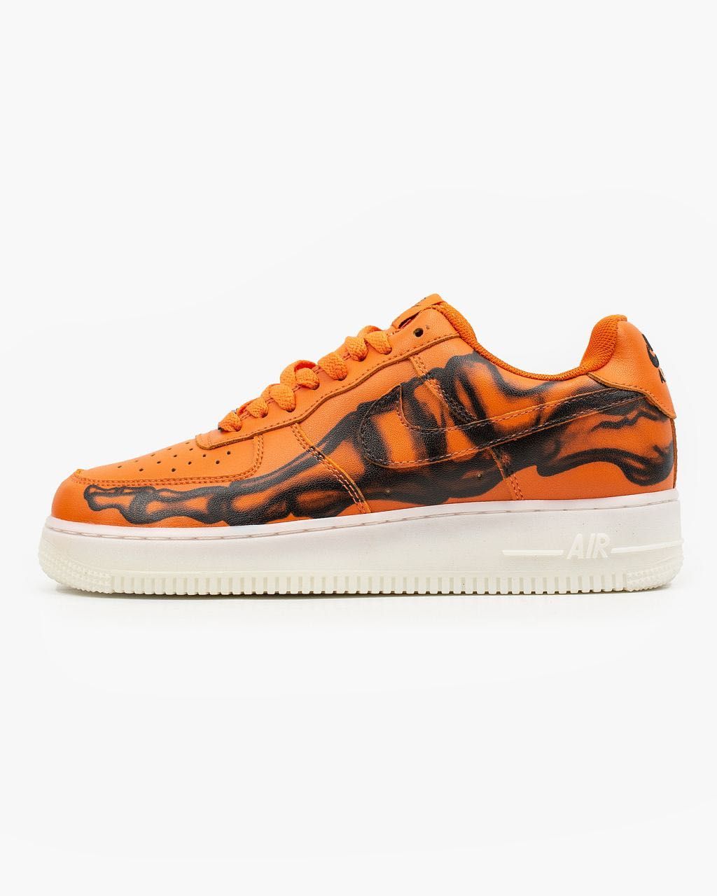 Мужские кроссовки Nike Air Force 1 Skeleton Orange. Размеры 41-45