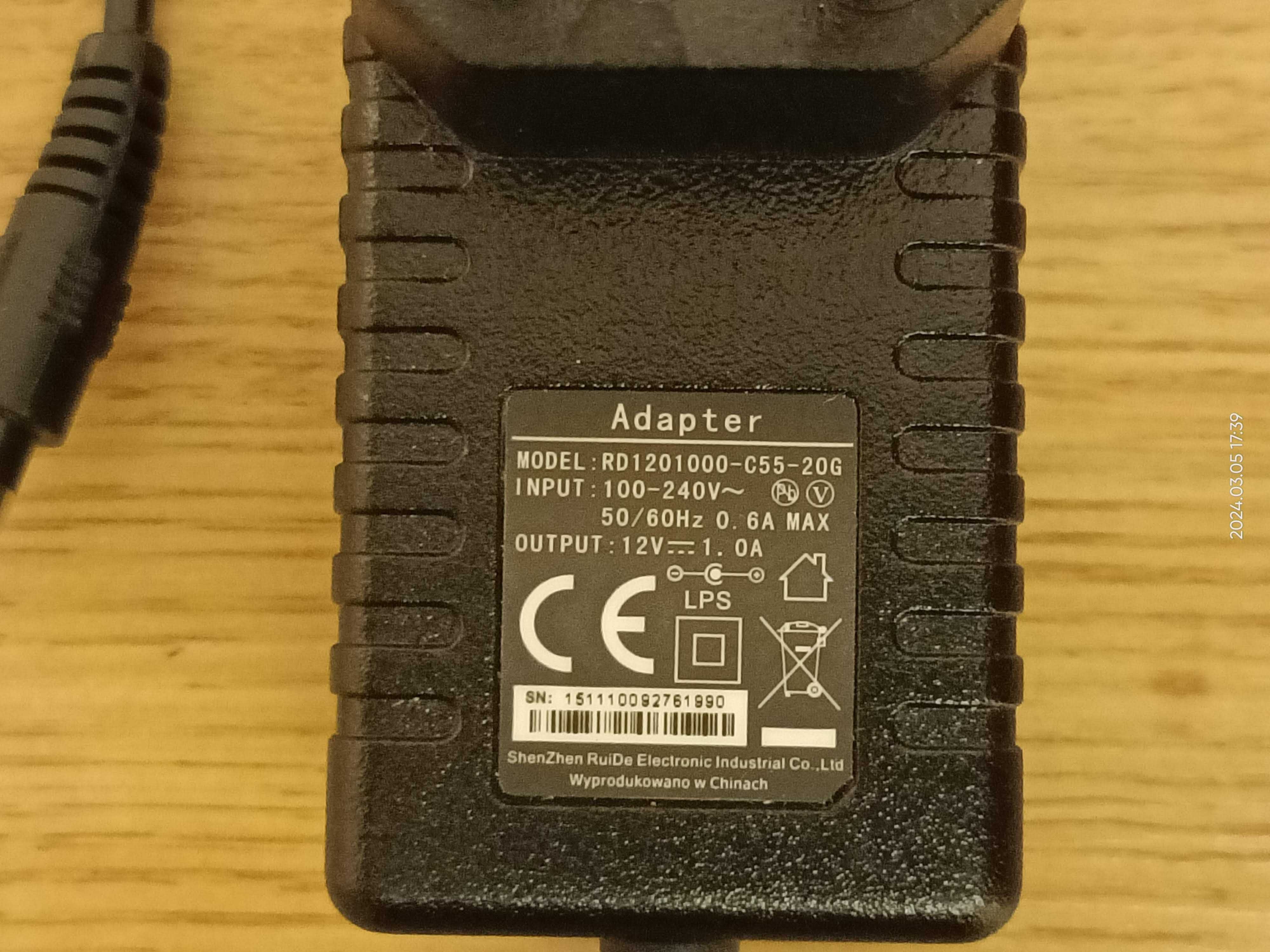 Zasilacz Adapter 12V