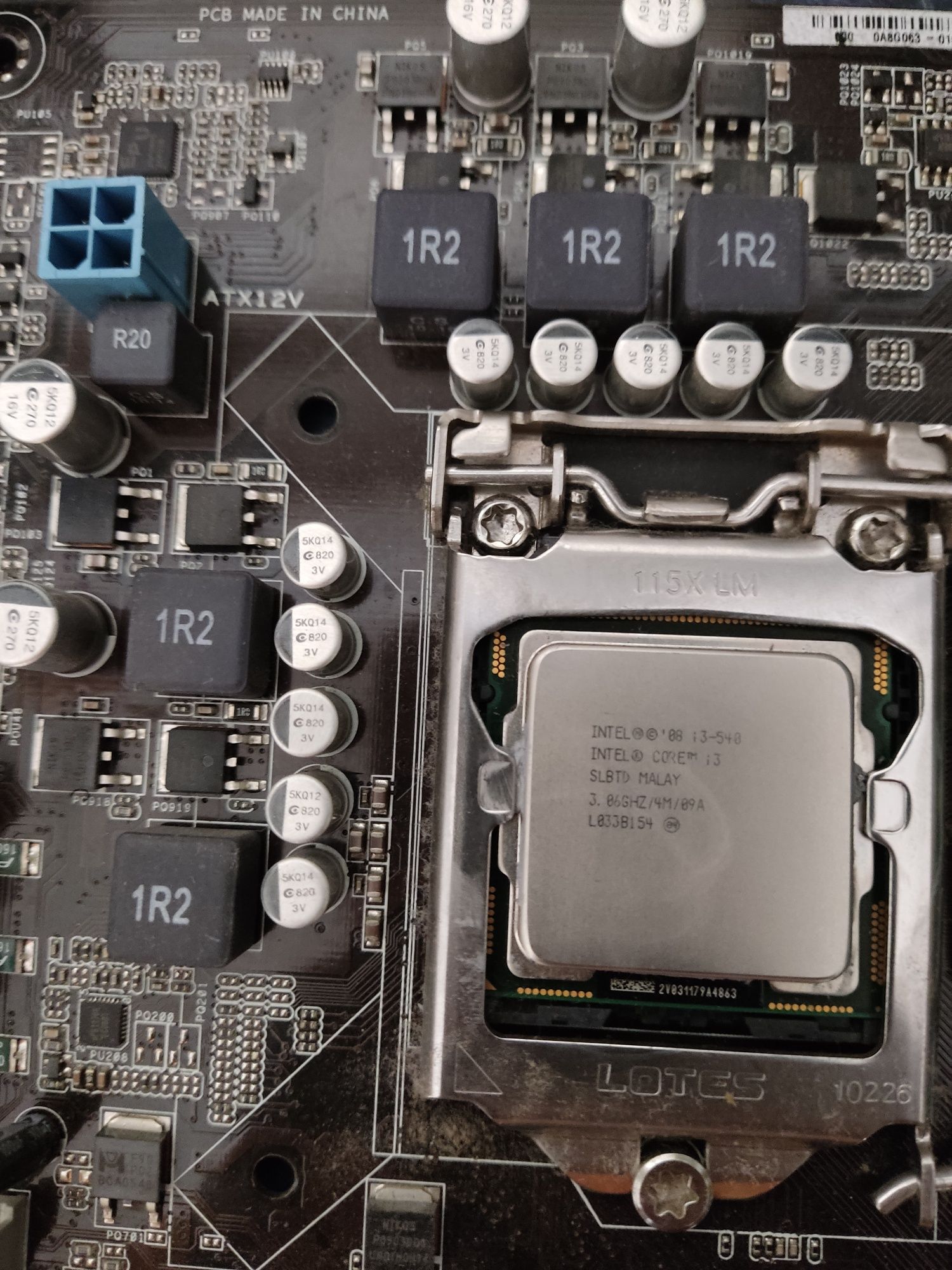 Płyta główna AsusP7H55-M LX z procesorem i3 i Ram 4Gb