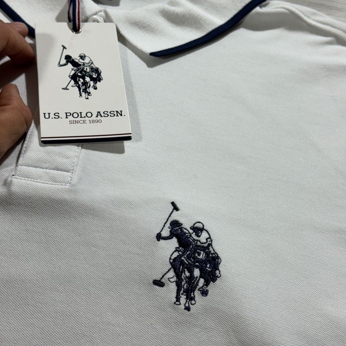 НОВИЙ Білий Лонгслів Поло Ассн. U.S. Polo Assn., Розмір L, оригінал