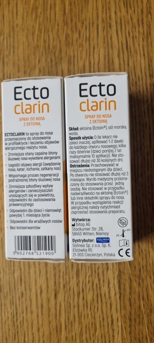 Ectoclarin spray do nosa z ektoiną 2 szt.
