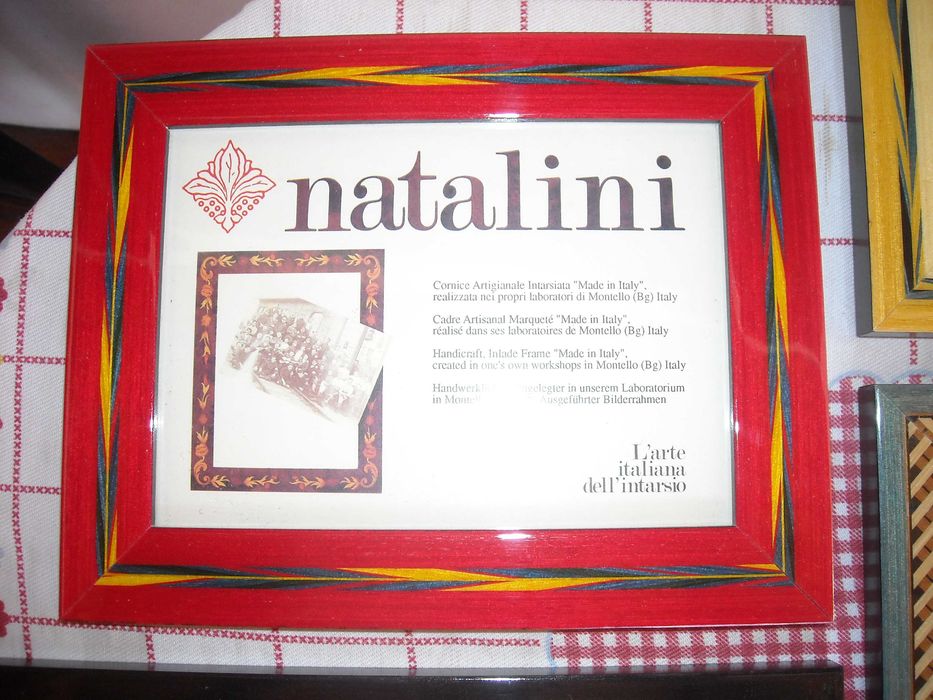 Moldura italiana vintage antiga-Novo