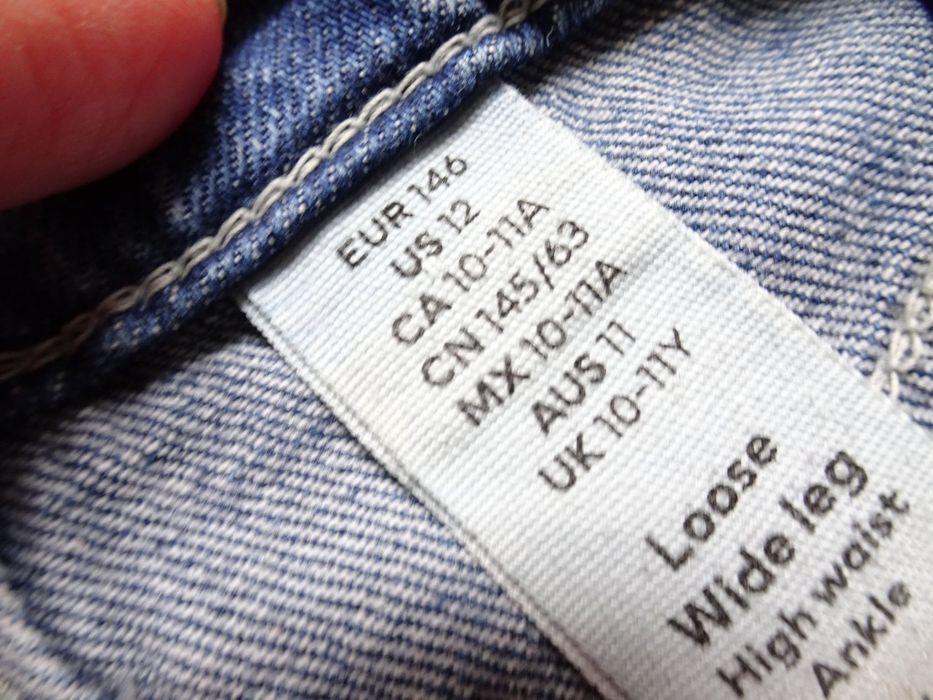 H&M spodnie dżinsowe dzwony 146