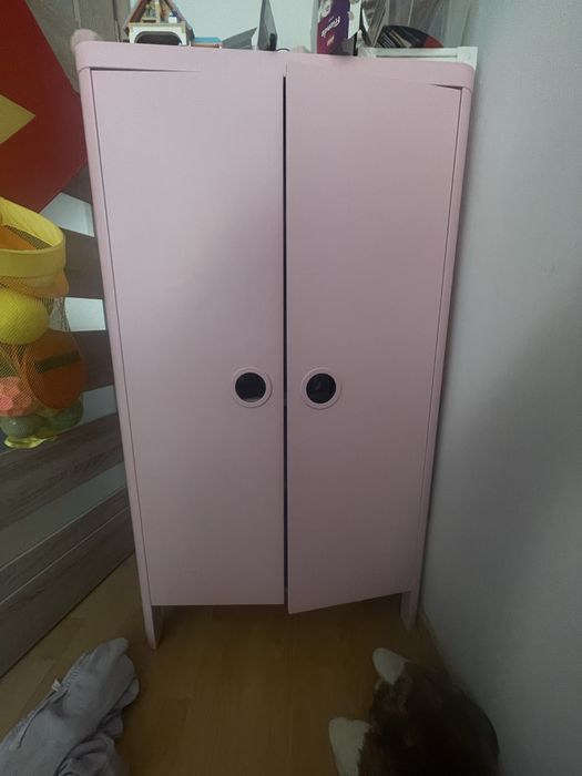 Szafa Busunge - ikea, szafa dziecieca rozowa