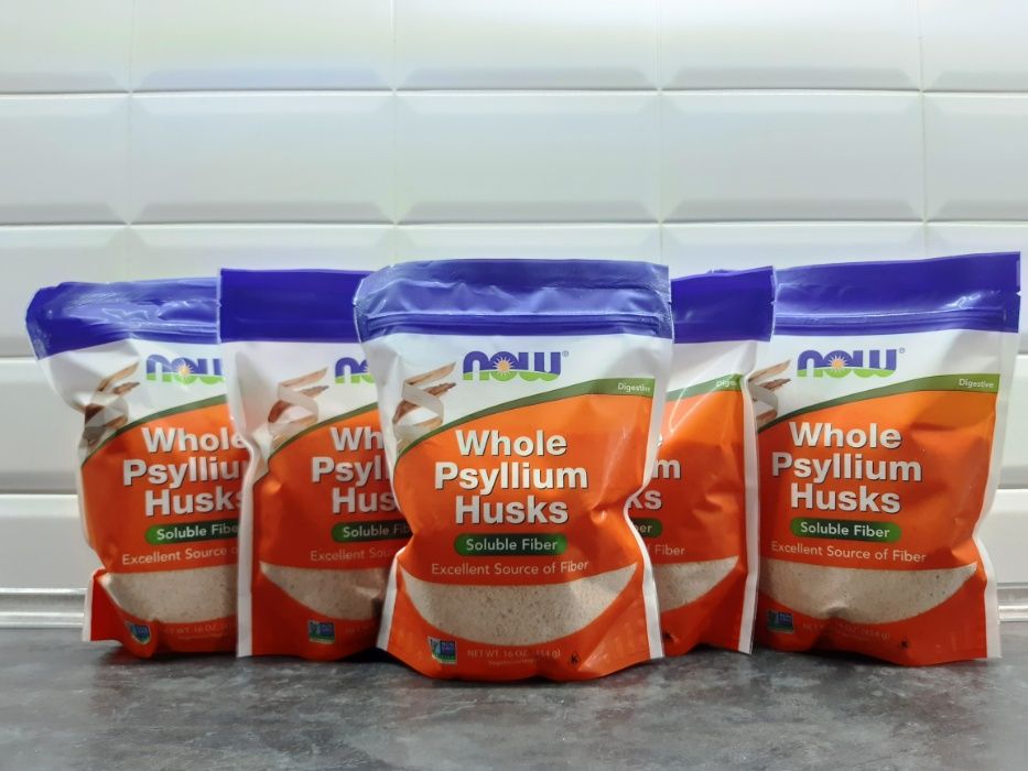 Now Foods, Whole Psyllium Husks (454г), клетчатка из подорожника