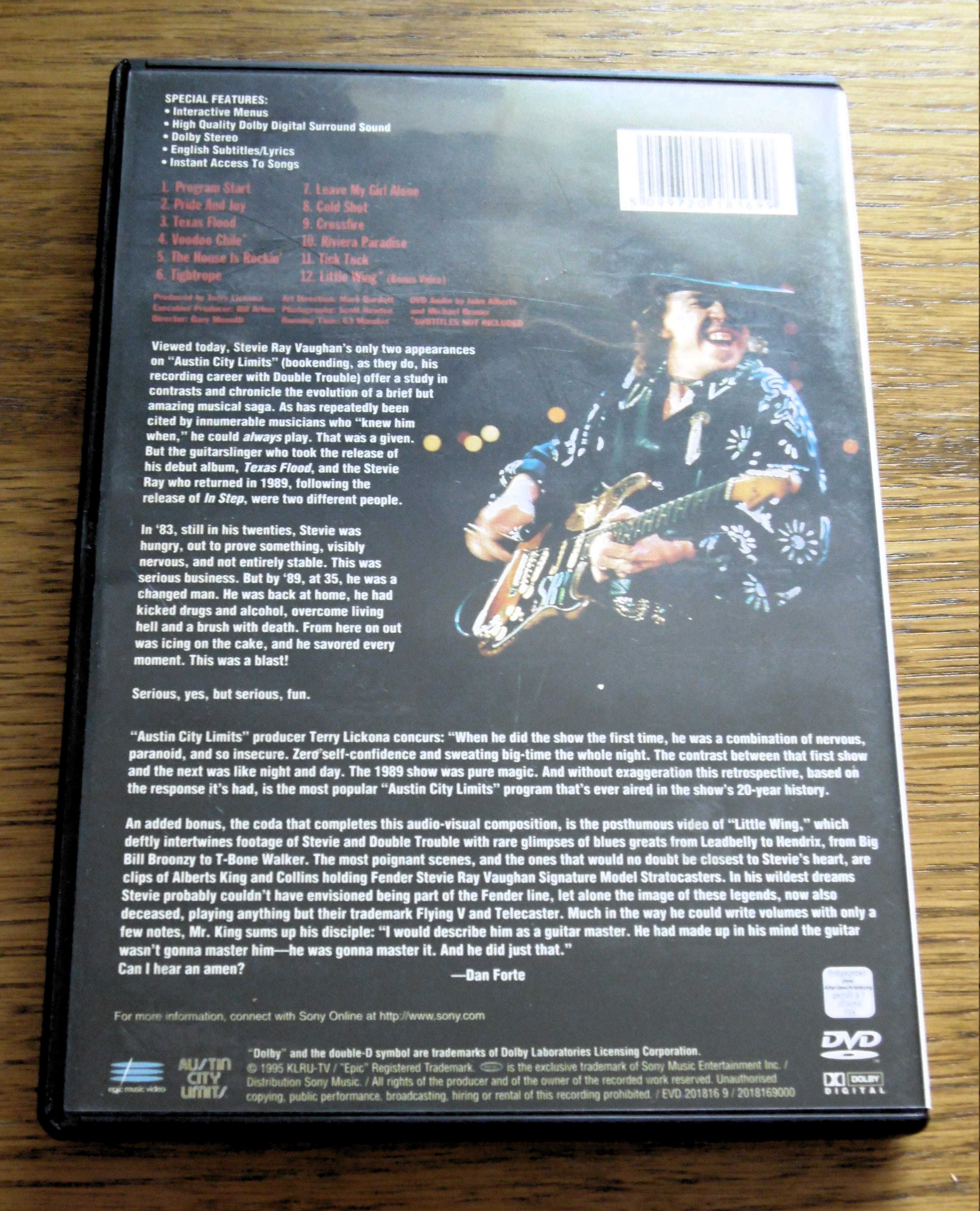 DVD Stevie Ray Vaughan Double Trouble koncerty unikaty!