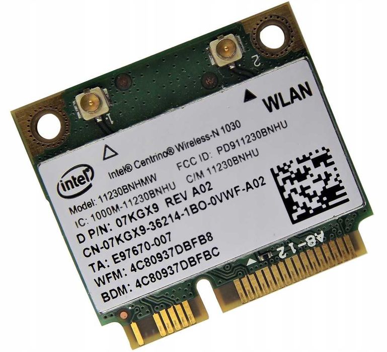 Karta WiFi WLAN Intel 07KGX9 11230BNHMW MiniPCI-E