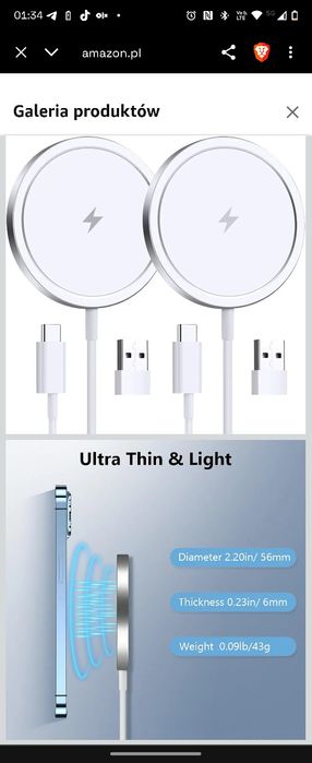 AXFEE Magnetyczna bezprzewodowa ładowarka iPhone 12-16