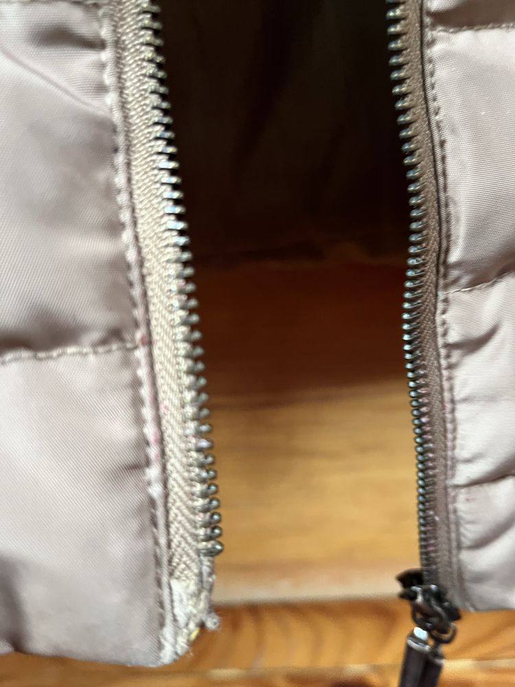 Brązowa kurtka damska Bolero rozm. M 90 % puch 10% pierze