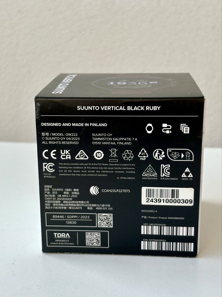 Годинник Suunto Vertical Black Ruby OW222