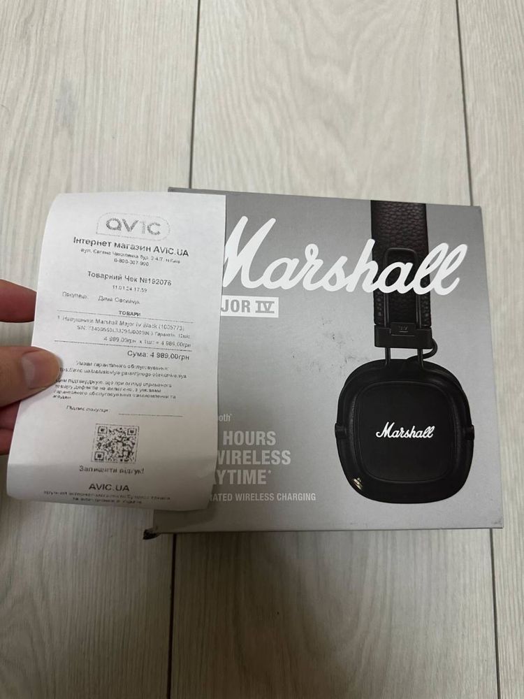 Оригінальні Навушники Marshall Major IV Bluetooth Black