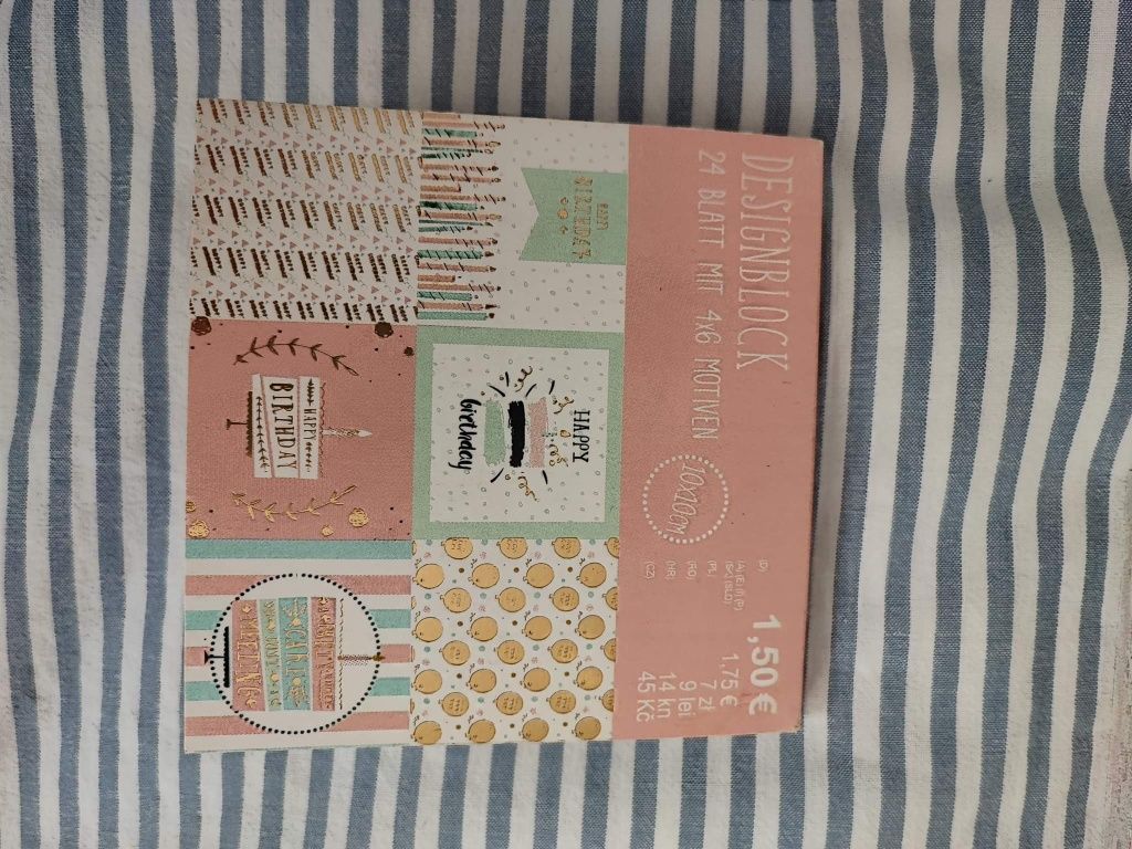 Papier ozdobny kartonik 24 szt NOWY scrapbooking