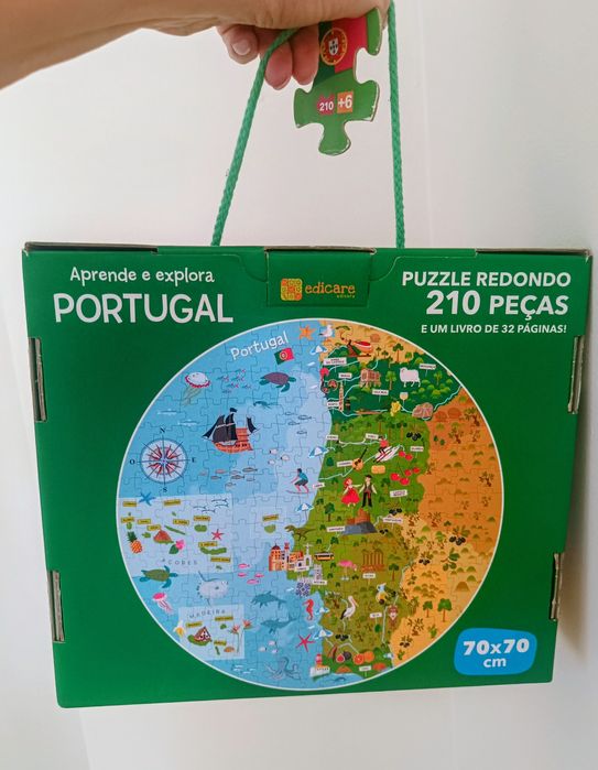Puzzle redondo de 210 peças e 1 livro