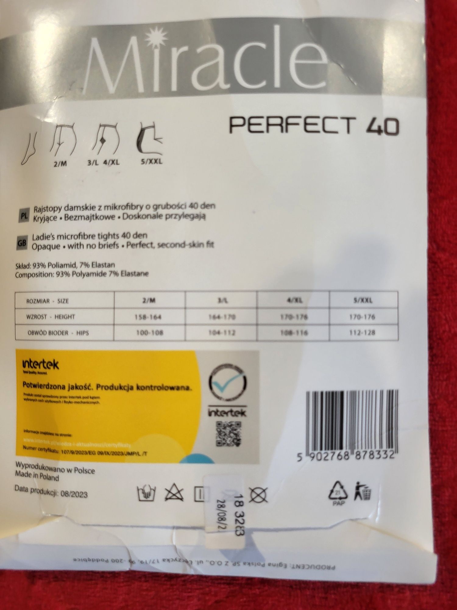 Rajstopy czarne Miracle 5/XXL